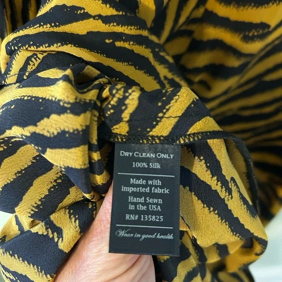 NWT - No. 6 Tiger Stripe Silk Dress - Picture 7 of 9